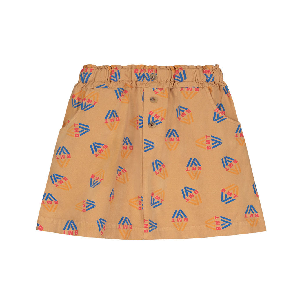 Bonmot Wood Allover Rhombus Mini Skirt