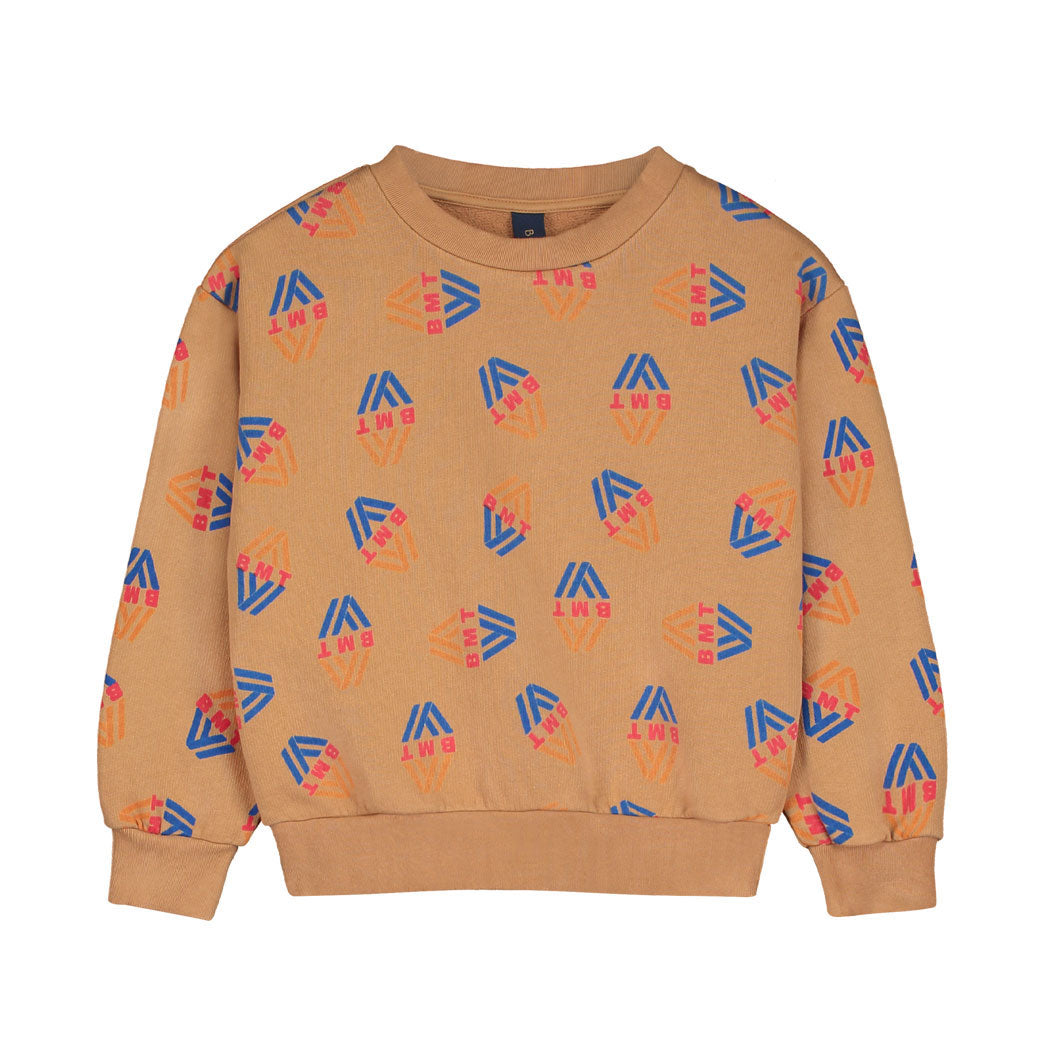 Bonmot Wood Allover Rhombus Sweatshirt