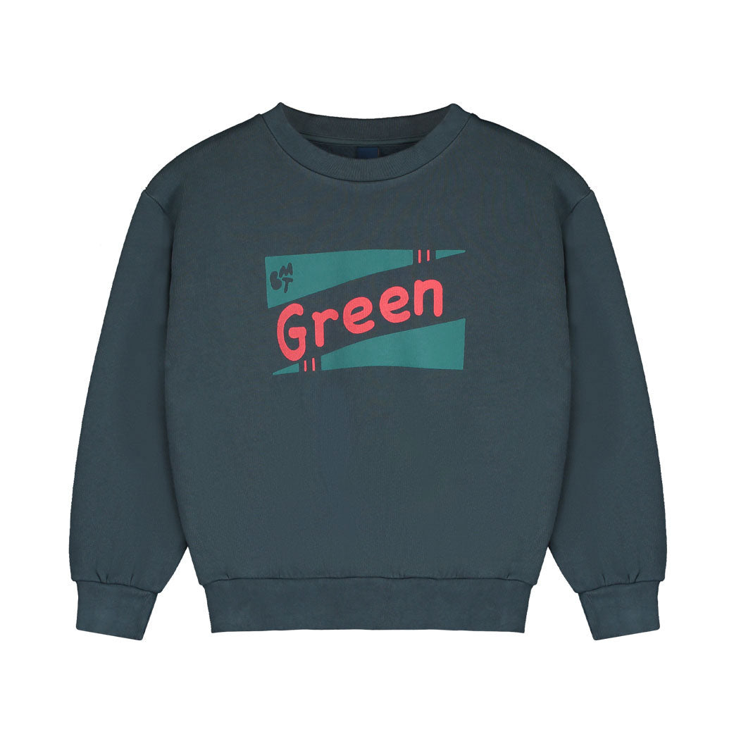Bonmot Navy Green School Flag Sweatshirt