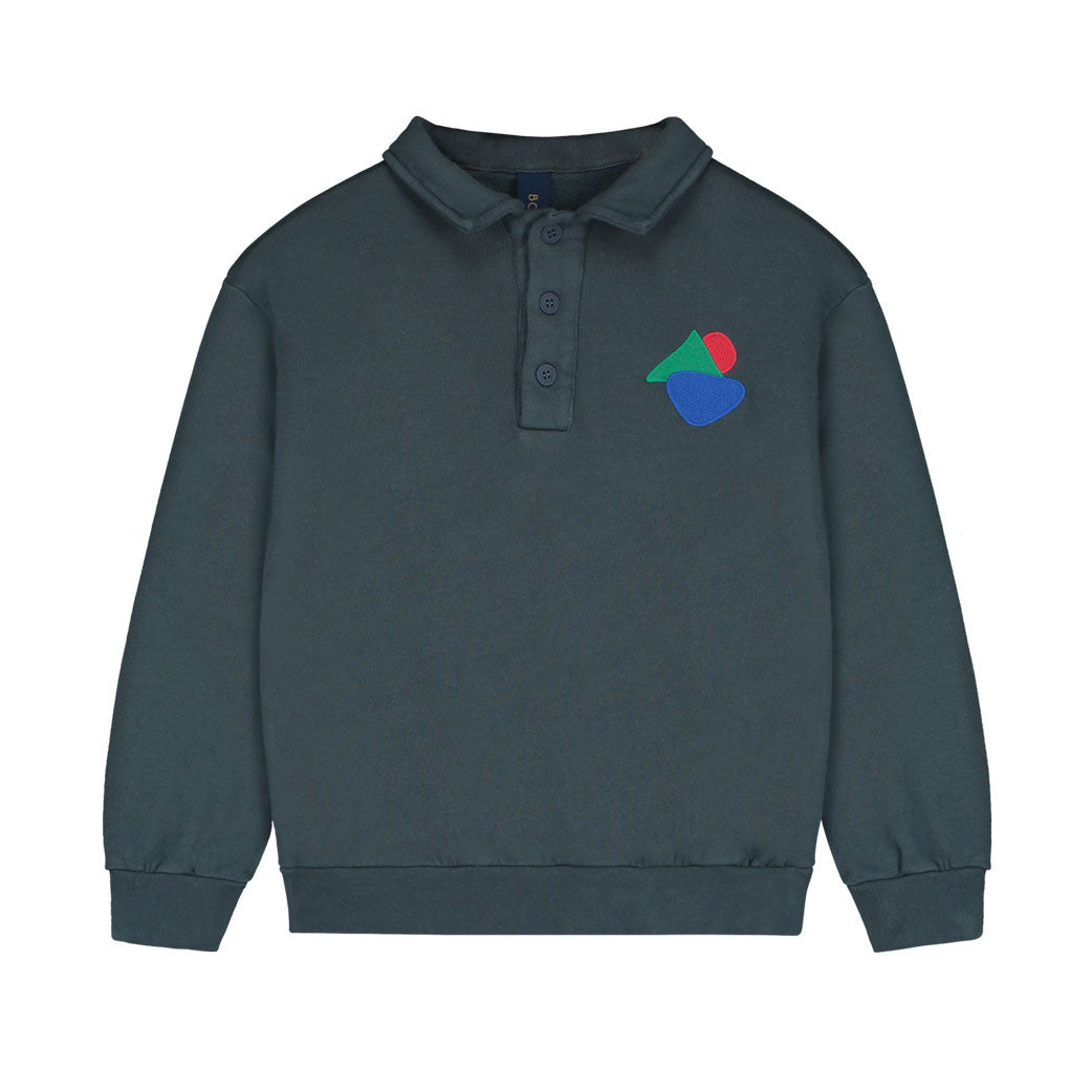 Bonmot Navy Polo Embroidered Sweatshirt