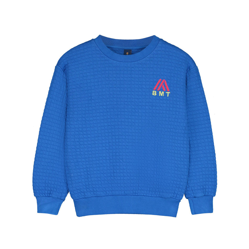 Bonmot Fresh Blue Quilted BMT Embo Sweatshirt