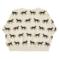 Piupiuchick Ecru w/ Black Horses Sweatshirt