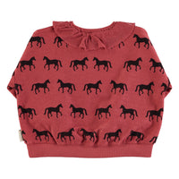 Piupiuchick Old Pink w/ Black Horses Sweatshirt