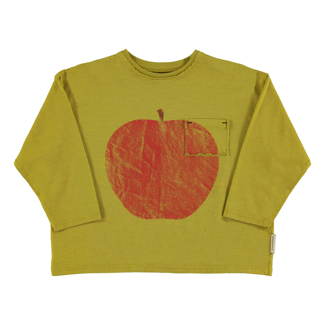 Piupiuchick Olive Green w/ Red Apple Print Tee