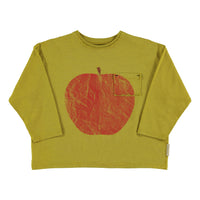 Piupiuchick Olive Green w/ Red Apple Print Tee