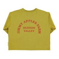 Piupiuchick Olive Green w/ Red Apple Print Tee