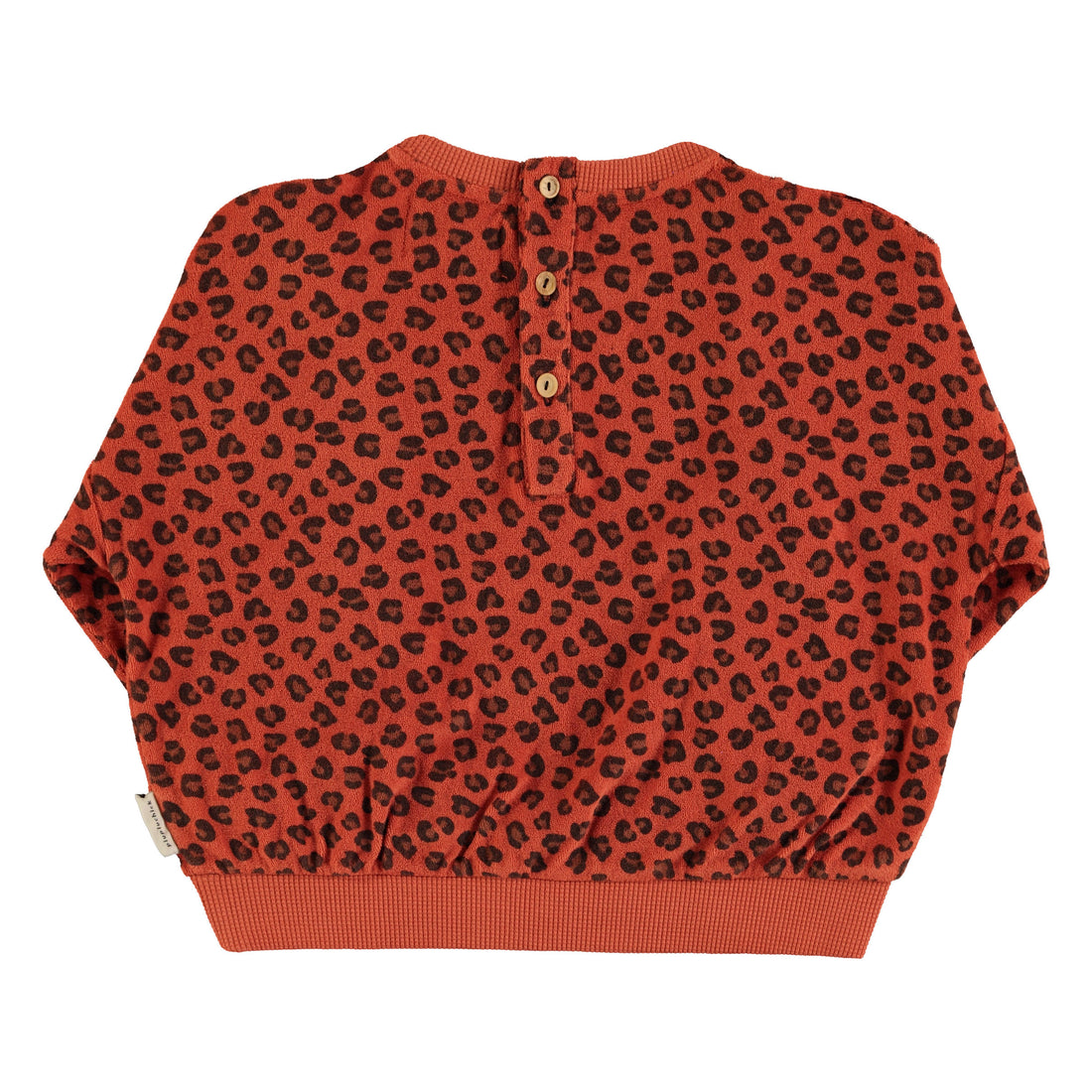 Piupiuchick Terracotta Animal Print Terry Sweatshirt