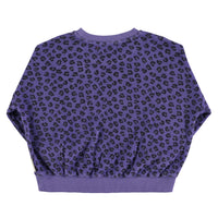 Piupiuchick Purple Animal Print Terry Sweatshirt