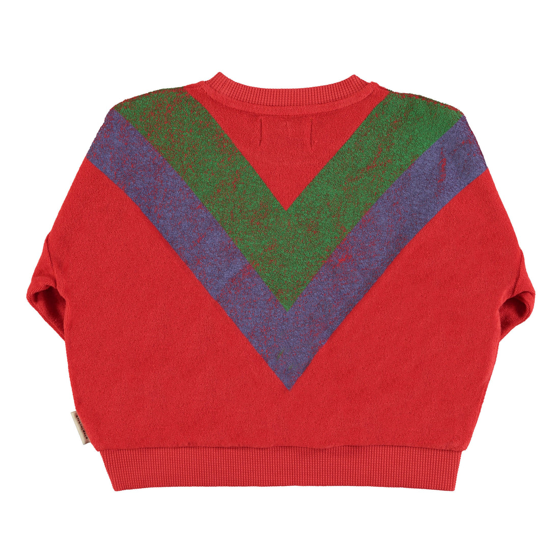 Piupiuchick Red w/ Multicolor Triangle Terry Sweatshirt