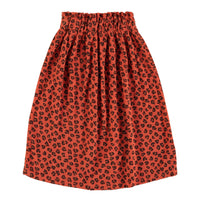 Piupiuchick Terracotta Animal Print Terry Skirt