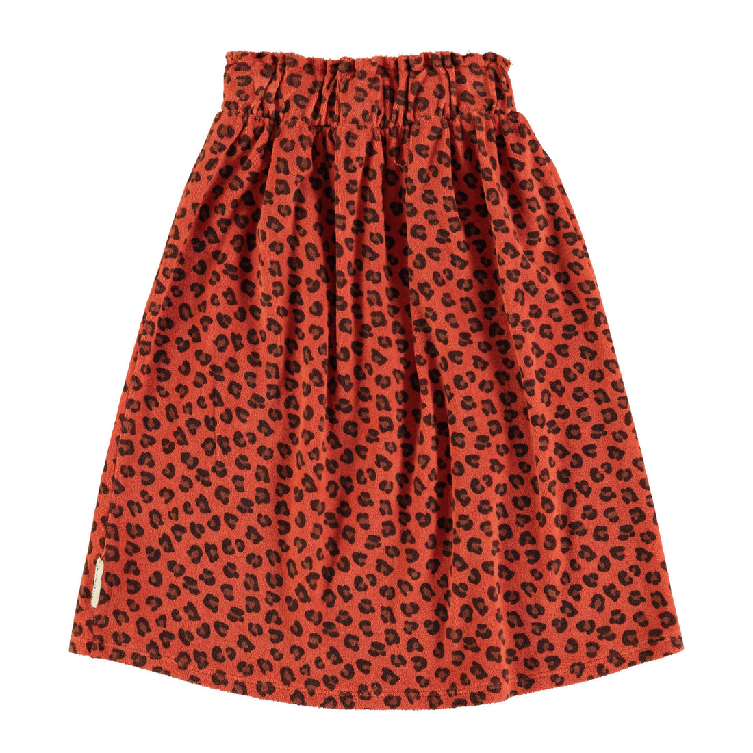 Piupiuchick Terracotta Animal Print Terry Skirt