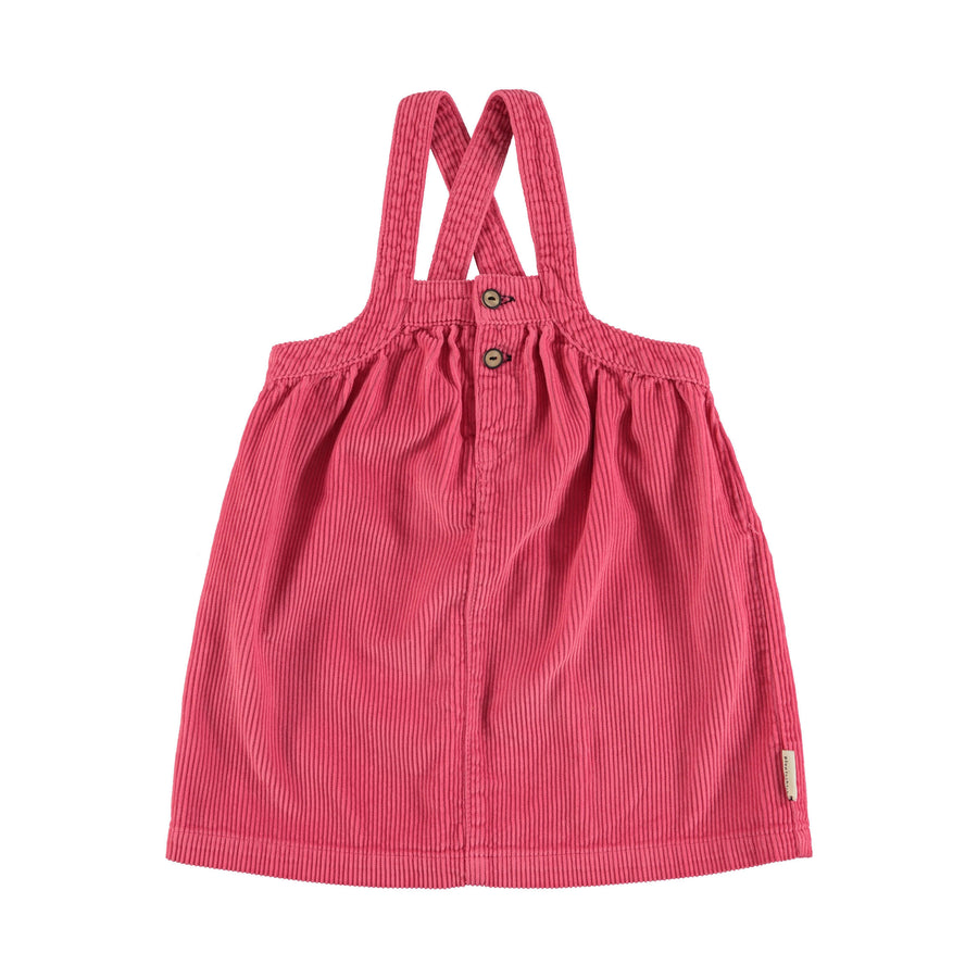 Piupiuchick Pink Corduroy Strap Short Dress