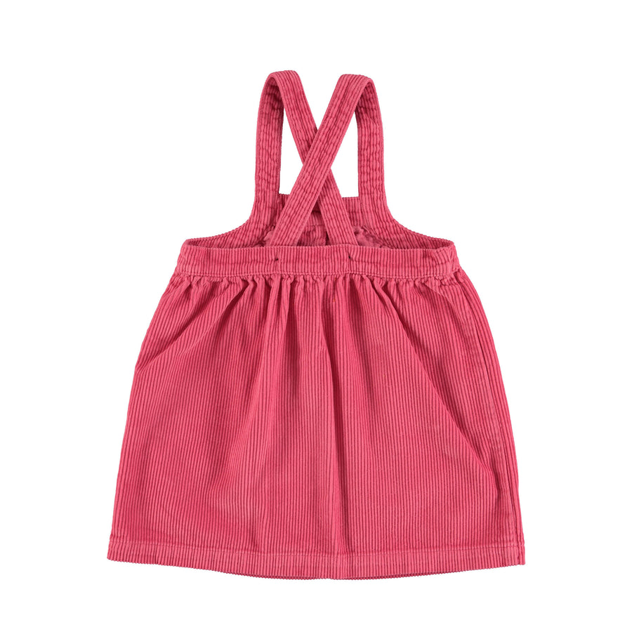 Piupiuchick Pink Corduroy Strap Short Dress