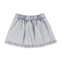 Piupiuchick Light Blue Washed Short Skirt