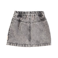 Piupiuchick Black Washed Denim Short Skirt