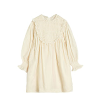 Cera Una Volta Cream Velvet Dolores Dress