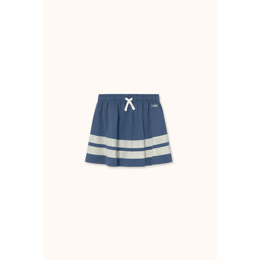 Tiny Cottons Light Navy Stripes Logo Skirt