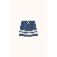 Tiny Cottons Light Navy Stripes Logo Skirt