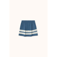 Tiny Cottons Light Navy Stripes Logo Skirt