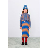 Tiny Cottons Dark Blue Stripes Knit Long Skirt