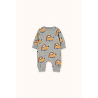 Tiny Cottons Medium Grey Heather Dogs One-Piece