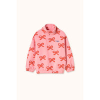 Tiny Cottons Pink Worms Mockneck Sweatshirt