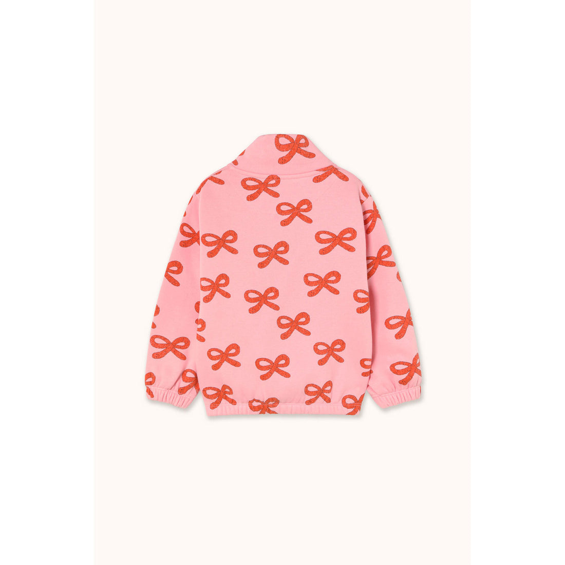 Tiny Cottons Pink Worms Mockneck Sweatshirt