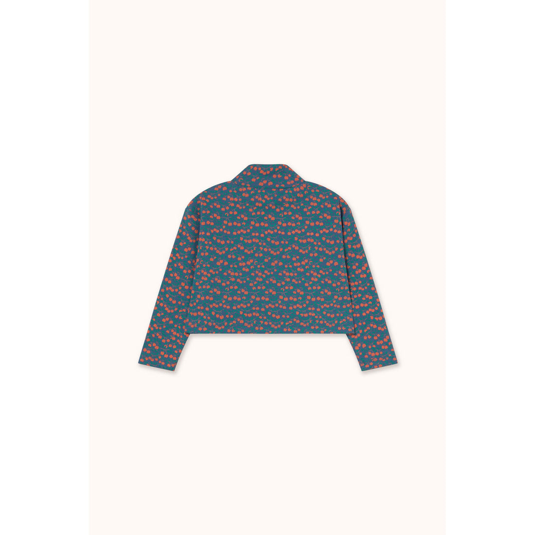 Tiny Cottons Light Navy Mini Apples Rib Mockneck