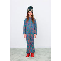 Tiny Cottons Light Navy Mini Apples Rib Mockneck