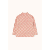 Tiny Cottons Wild Rose Flower Grid Rib Mockneck