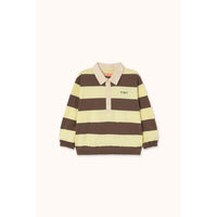 Tiny Cottons Dusty Yellow Stripes Polo Sleeve Tee