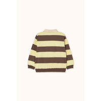 Tiny Cottons Dusty Yellow Stripes Polo Sleeve Tee
