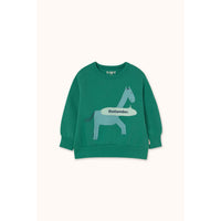 Tiny Cottons Dark Emerald Horse Graphic Sweatshirt