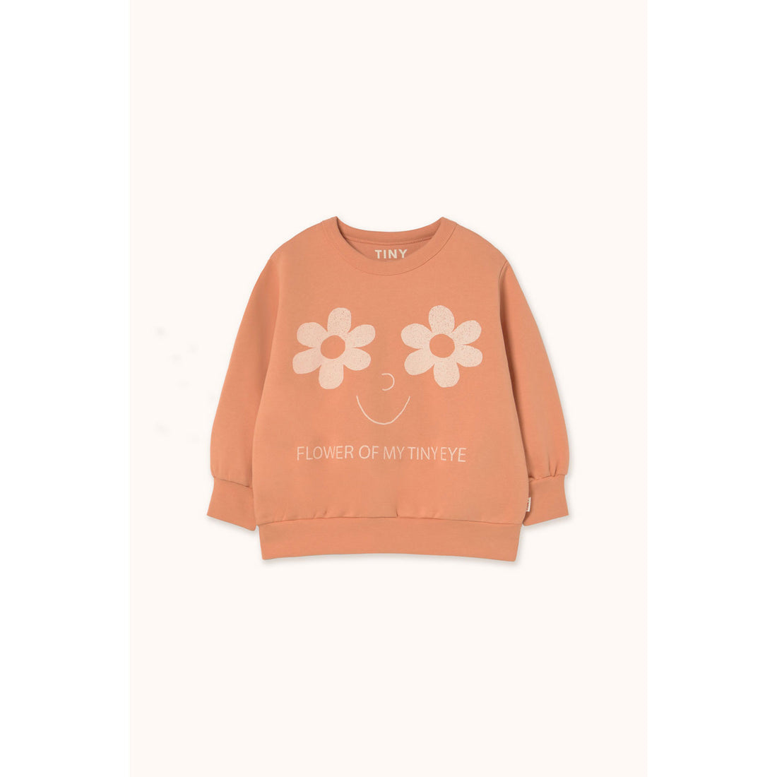 Tiny Cottons Light Rust Flowers Eyes Graphic Sweatshirt