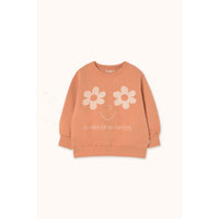 Tiny Cottons Light Rust Flowers Eyes Graphic Sweatshirt