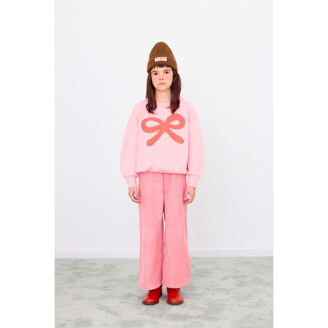 Tiny Cottons Pink Worm Graphic Sweatshirt