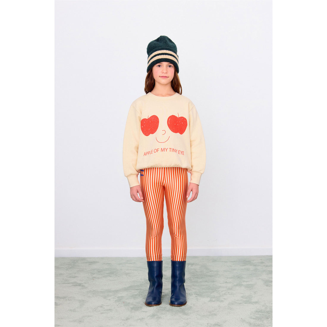 Tiny Cottons Vanilla Apples Eyes Graphic Sweatshirt