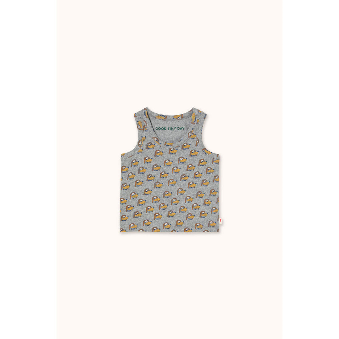 Tiny Cottons Medium Grey Heather Dogs Tank Top