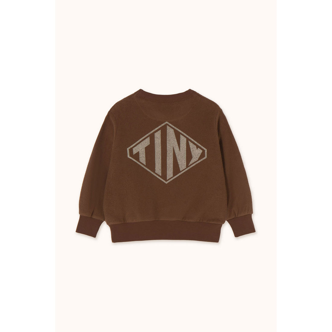 Tiny Cottons Dark Brown Diamond Graphic Towel Sweatshirt