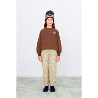 Tiny Cottons Dark Brown Diamond Graphic Towel Sweatshirt