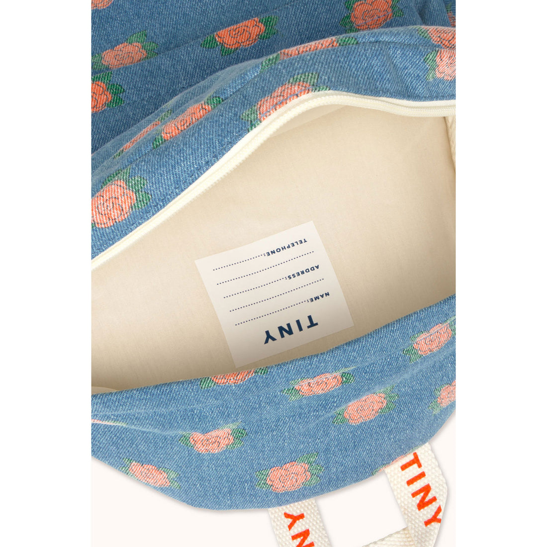Tiny Cottons Denim Blue Camelias Backpack