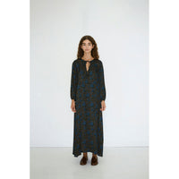 The Tiny Big Sister Dark Brown Roses Womens Midi Dress