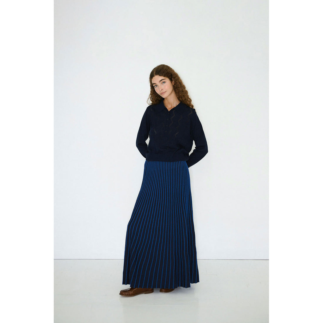 The Tiny Big Sister Navy Contrast Womens Skirt