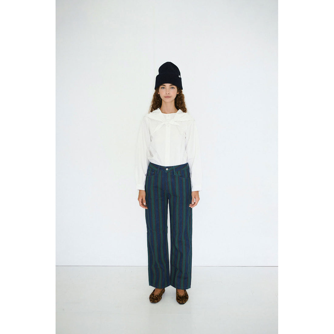 The Tiny Big Sister Off-White Scarf Neck Womens Blouse