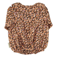 Piupiuchick Light Pink/Brown Flowers Romper
