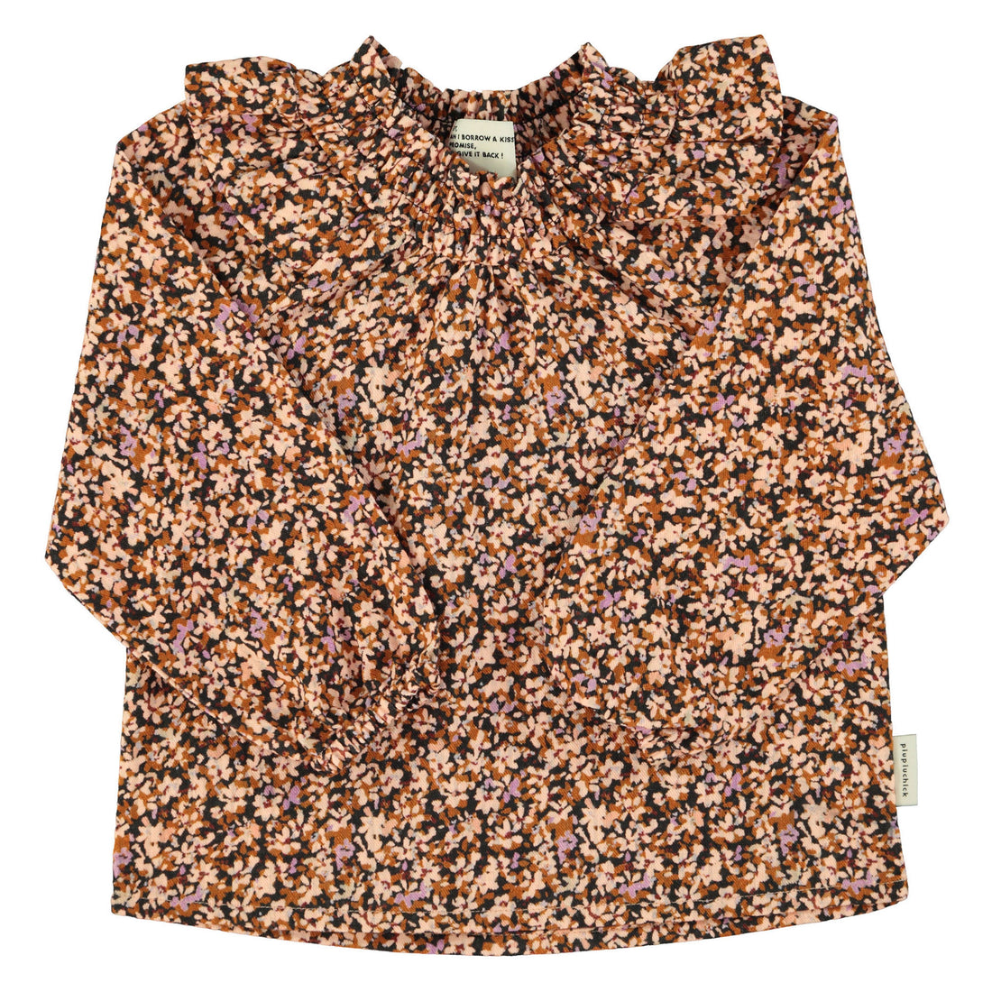 Piupiuchick Light Pink/Brown Flowers Blouse