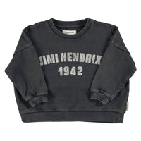 Piupiuchick Faded Black Jimi Hendrix Print Sweatshirt