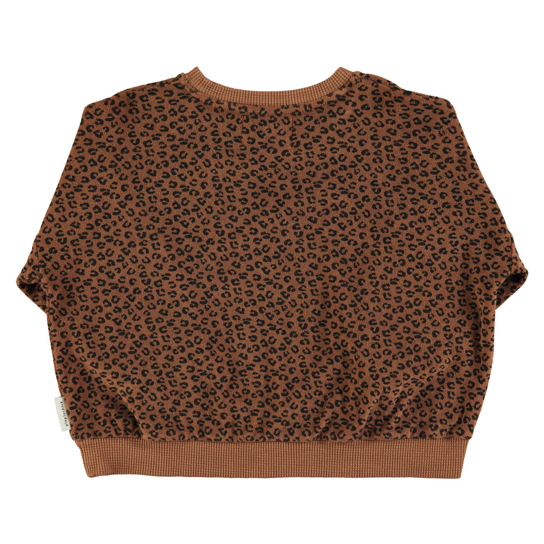 Piupiuchick Brown Animal Print Terry Sweatshirt