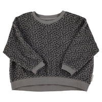 Piupiuchick Grey Animal Print Terry Sweatshirt