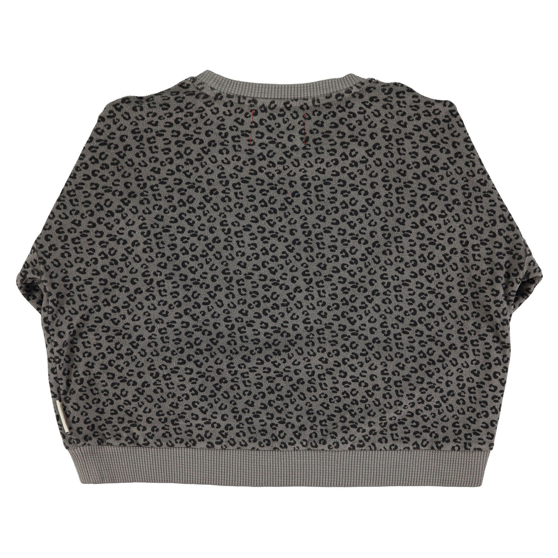 Piupiuchick Grey Animal Print Terry Sweatshirt